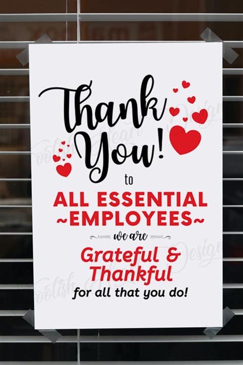 Thank You Essential Employees Thank You To All Essential Employees