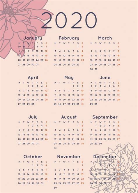 Newest Pictures 2020 Calendar Aesthetic Style It Is True Of Which The