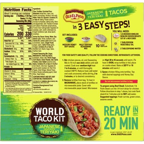 Old El Paso Japanese Inspired Teriyaki World Taco Dinner Kit Oz