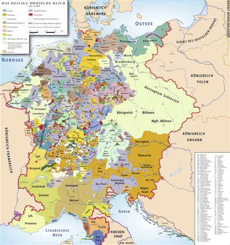 Saint Empire Romain Germanique 1400 Map