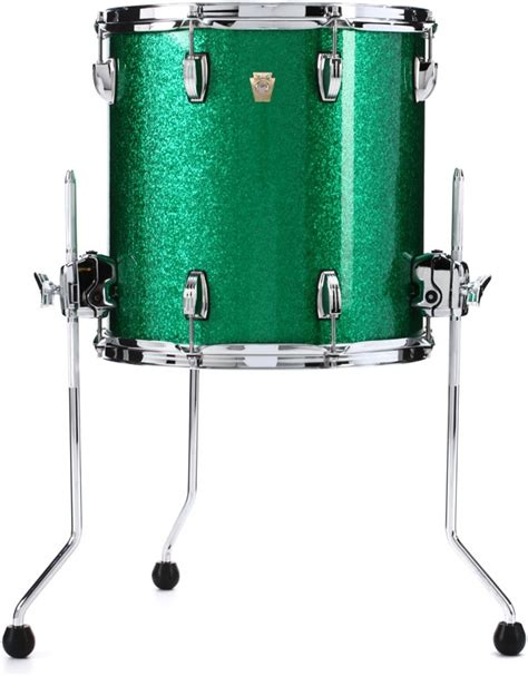 Ludwig Classic Maple Floor Tom 14 X 14 Inch Green Sparkle Sweetwater
