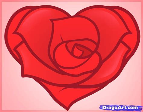 Looking for heart coloring pages for valentine's day, anniversary crafts, or just because they're sweet? How to Draw a Heart Rose, Rose Heart, Step by Step, Flowers, Pop Culture, FREE Online Drawing ...