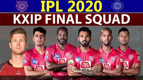 Ipl 2020 Kings Xi Punjab Team Squad Kxip Confirmed And Final Squad Kxip Players List Youtube