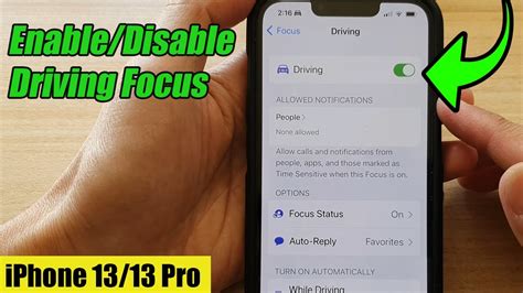 Iphone 1313 Pro How To Enabledisable Driving Focus Youtube
