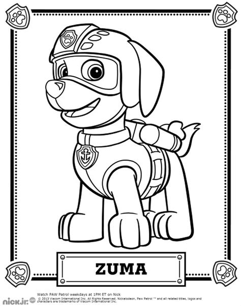 Paw Patrol For Children Paw Patrol Kids Coloring Pages