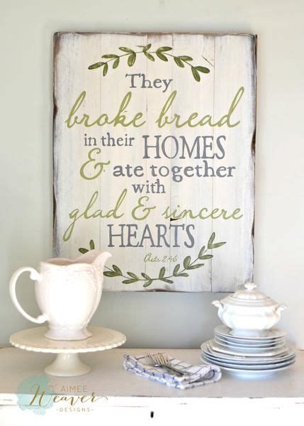 All Wood Artwork Wood Home Decor Wood Signs They Broke Bread Sign