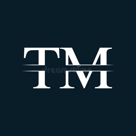 Initial Letter Tm Logo Design Vector Template Linked Typography Tm
