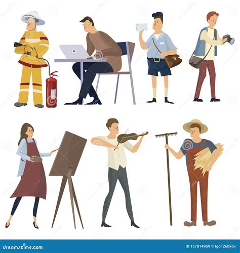 Set Of Professions Collection Of People Of Different Professions