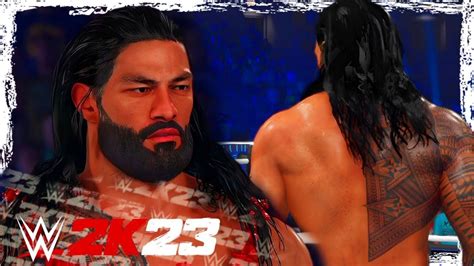 Wwe 2k23 Roman Reigns Updated Hair And Body With Entrance Wwe 2k23