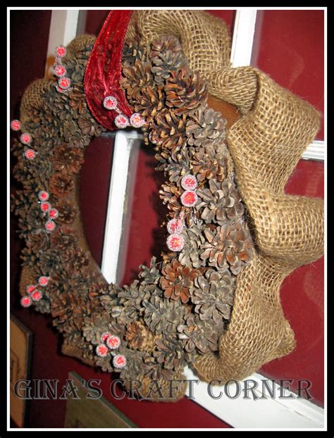 Ginas Craft Corner Diy Pinecone Wreath