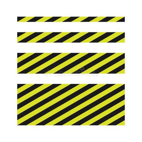 Black And Yellow Diagonal Stripe Vector Icon Collection Seamless