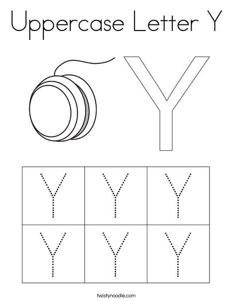 Uppercase Letter Y Coloring Page Twisty Noodle Uppercase Letters