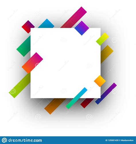 Colorful Square Abstract Background On White Stock Vector