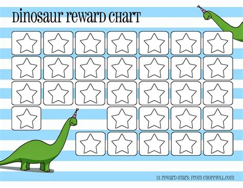 Dinosaurs Pottytoilet Training Reward Chart Free Stars And Pen Other