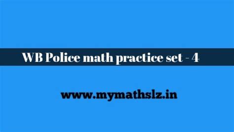 Wbp Constable Math Practice Set Pdf Pdf