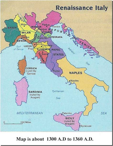 Map Of Italy During The Renaissance As You Can See Italy Was Very