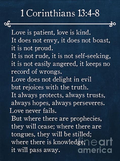1 Corinthians 13 4 8 Bible Verse Wall Art Collection By Mark Lawrence