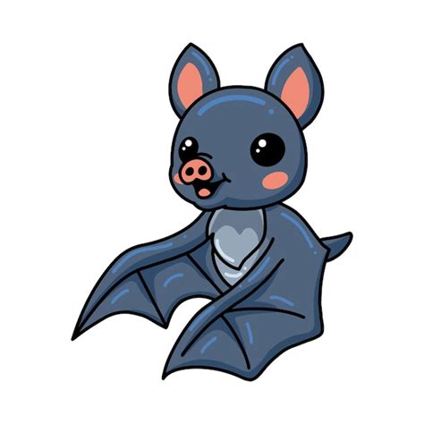 Premium Vector Cute Little Bat Cartoon Flying