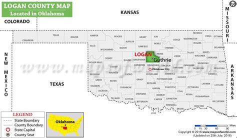 Logan County Map Oklahoma