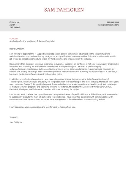 cover letter customer service specialist  cover letter samples