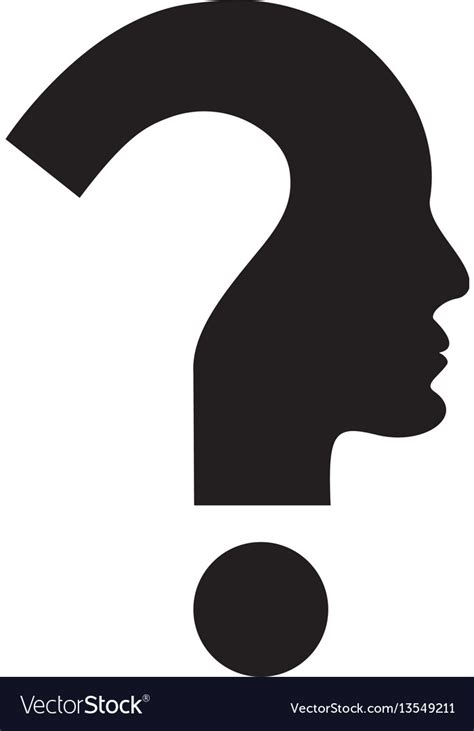 Question Mark Human Head Symbol Royalty Free Vector Image