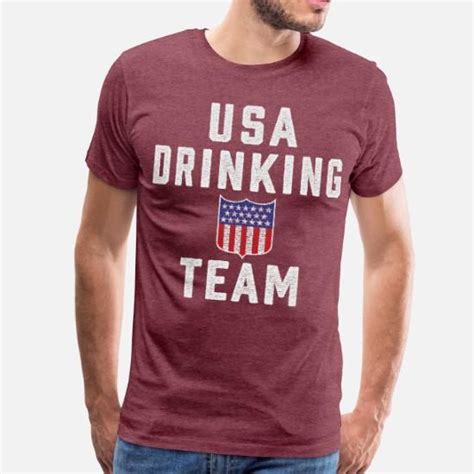 Usa Drinking Team Mens T Shirt Spreadshirt Mens Tshirts Long