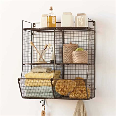 Niche shelves and shelving units are a must for small spaces as they don't take any space at all still giving you storage for towels, medicines, sponges and various. Lightweight with a small footprint, this wire unit stores ...