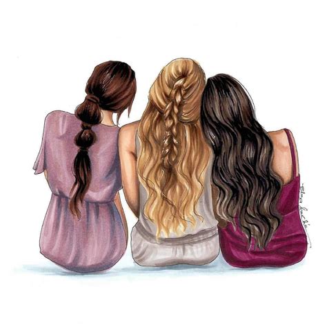 Desenho De Quatro Amigas