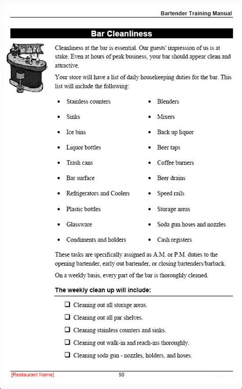 Restaurant Training Manual Templates