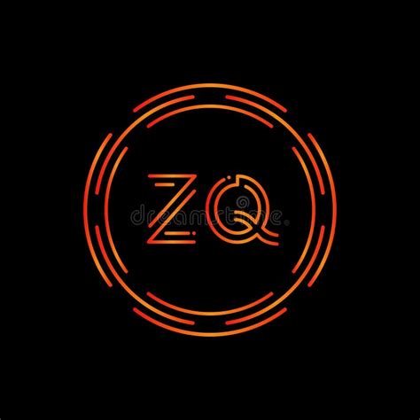 Initial Zq Logo Design Vector Template Digital Circle Letter Zq