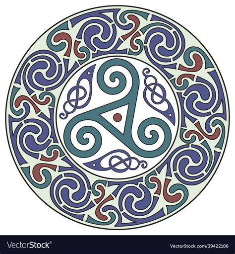 Round Celtic Design Celtic Mandala Royalty Free Vector Image