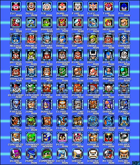 Mega Man 1 10 Robot Masters By Bluefirez88 On Deviantart