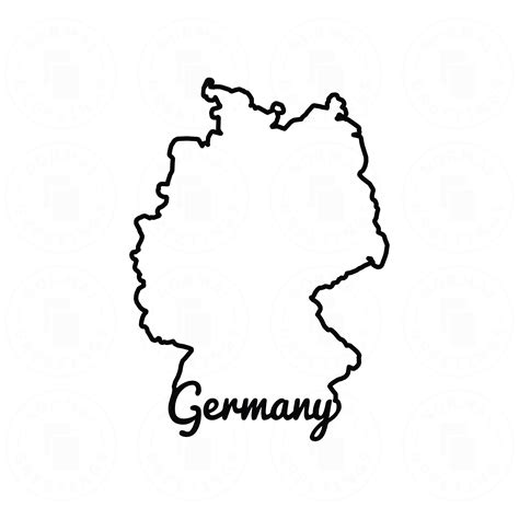 Germany Map Germany Outline German Cricut Files Cut Files Svg Etsy