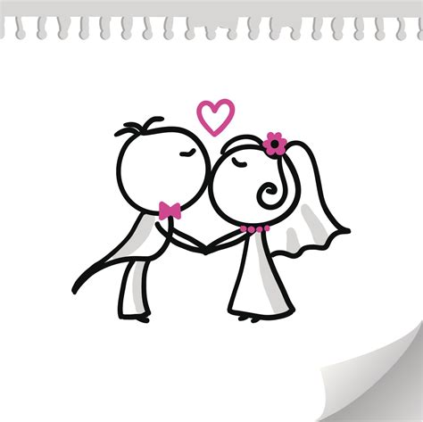 Boda Novios Dibujo Dibujos Animados De La Novia Y El Novio Clipart De Novia