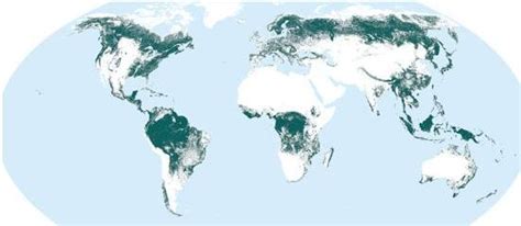 4 Map Of Global Forest 10 Tree Cover Area Shown In Green For The