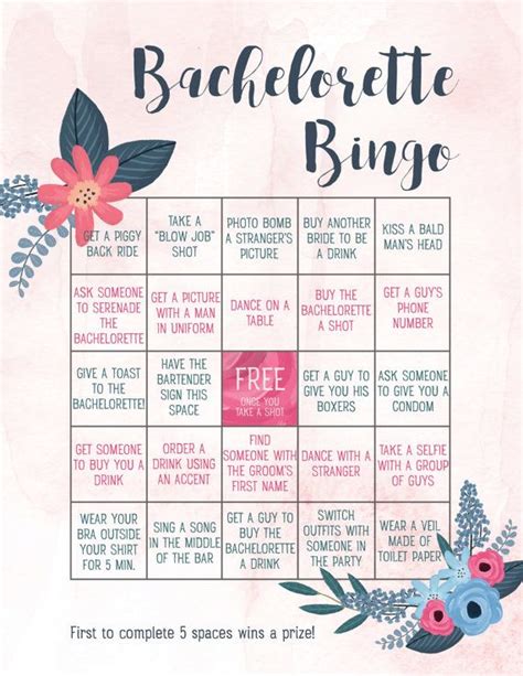 Download Bachelorette Bingo By Beeskneespaperstudio On Etsy
