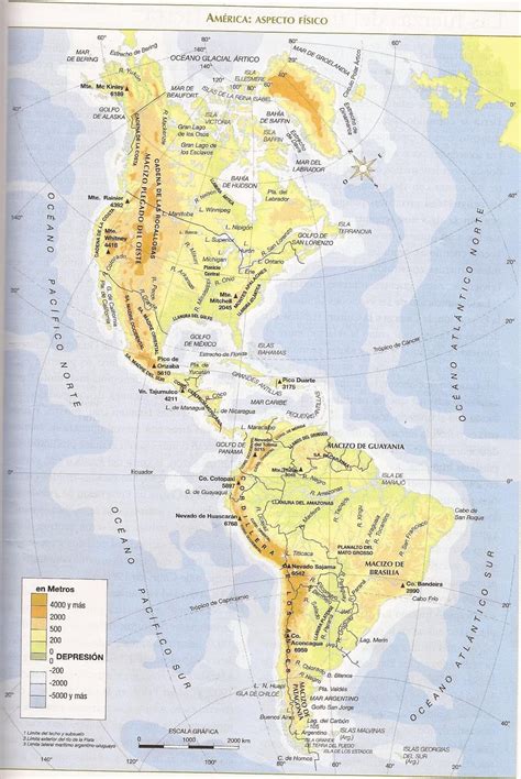 Mapa Hidrografico Y Orografico De America Imagui