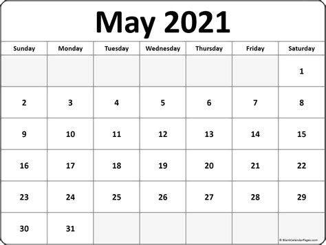 Our calendars are free to be used and republished for personal use. May 2021 calendar | free printable monthly calendars