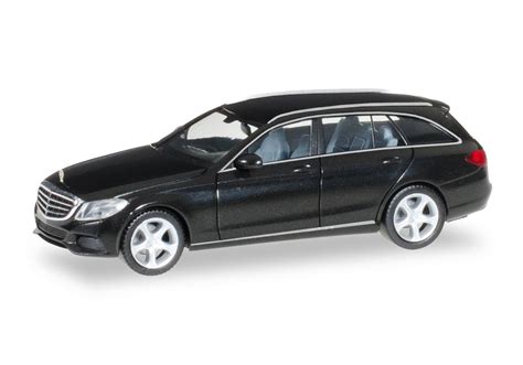 Herpa Mercedes Benz C Klasse T Modell Elegance Schwarz Metallic