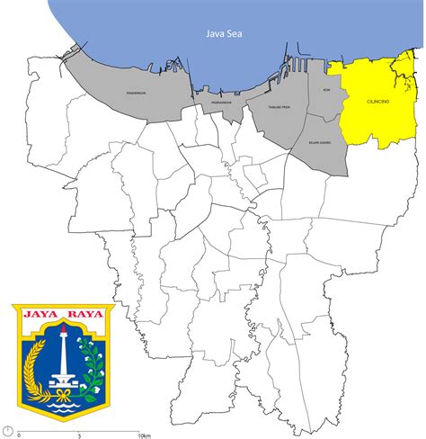Peta dki jakarta tanpa kabupaten administratif kepulauan seribu. Kost Cilincing Jakarta Utara