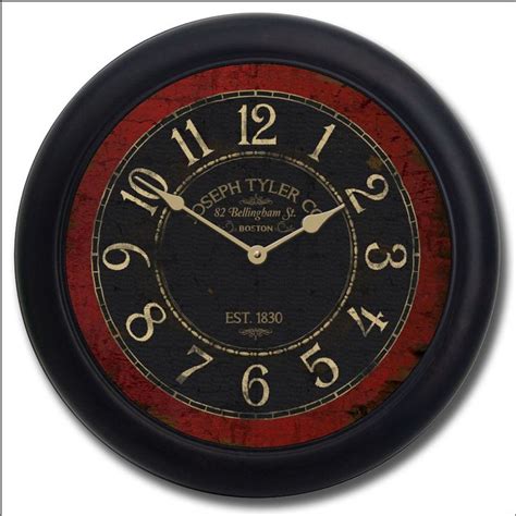 Large Red Wall Clock Available In 7 Sizes From 12 Up To 60 Inches