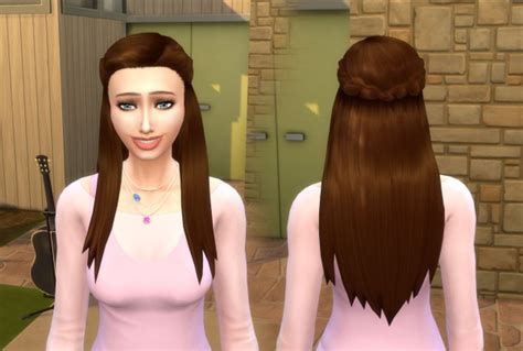 Mystufforigin Małgorzata hair retextured Sims 4 Hairs