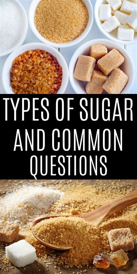 Most Common Types Of Sugar And Common Questions On Uses