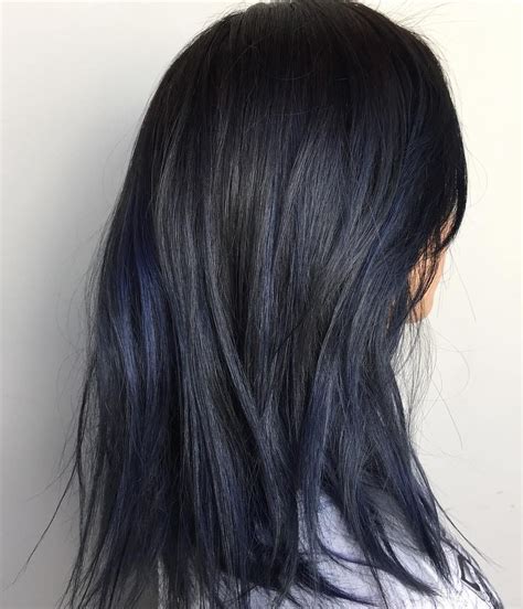 Blue Black Hair How To Get It Right Dark Hair Blue Hair Highlights