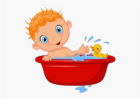Download baby bath images and photos. Baby Clipart Bath Time - Bathtub Cartoon Picture Of A Boy ...