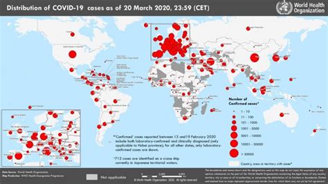 The map displays the number of infected cases per country (source ecdc) and gives the user an insigth into the measures adopeted to contain the spread of the virus.the information is related to the measures taken, their applicability. COVID-19 World Map: 266,073 Confirmed Cases; 179 Countries ...