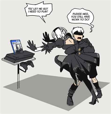 Let The Gynoid Have A Gaming Break Nier Automata Know Your Meme
