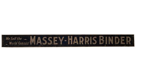 Massey Harris Binder Single Sided Smalt Sign For Sale At Schaaf Tractor
