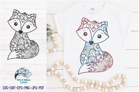 Download Floral Fox SVG | Fox Mandala SVG Cut File (682558) | SVGs ...