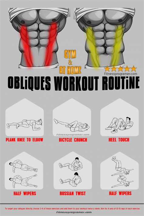 Obliques Workout For Shape And Strength Workout Planner